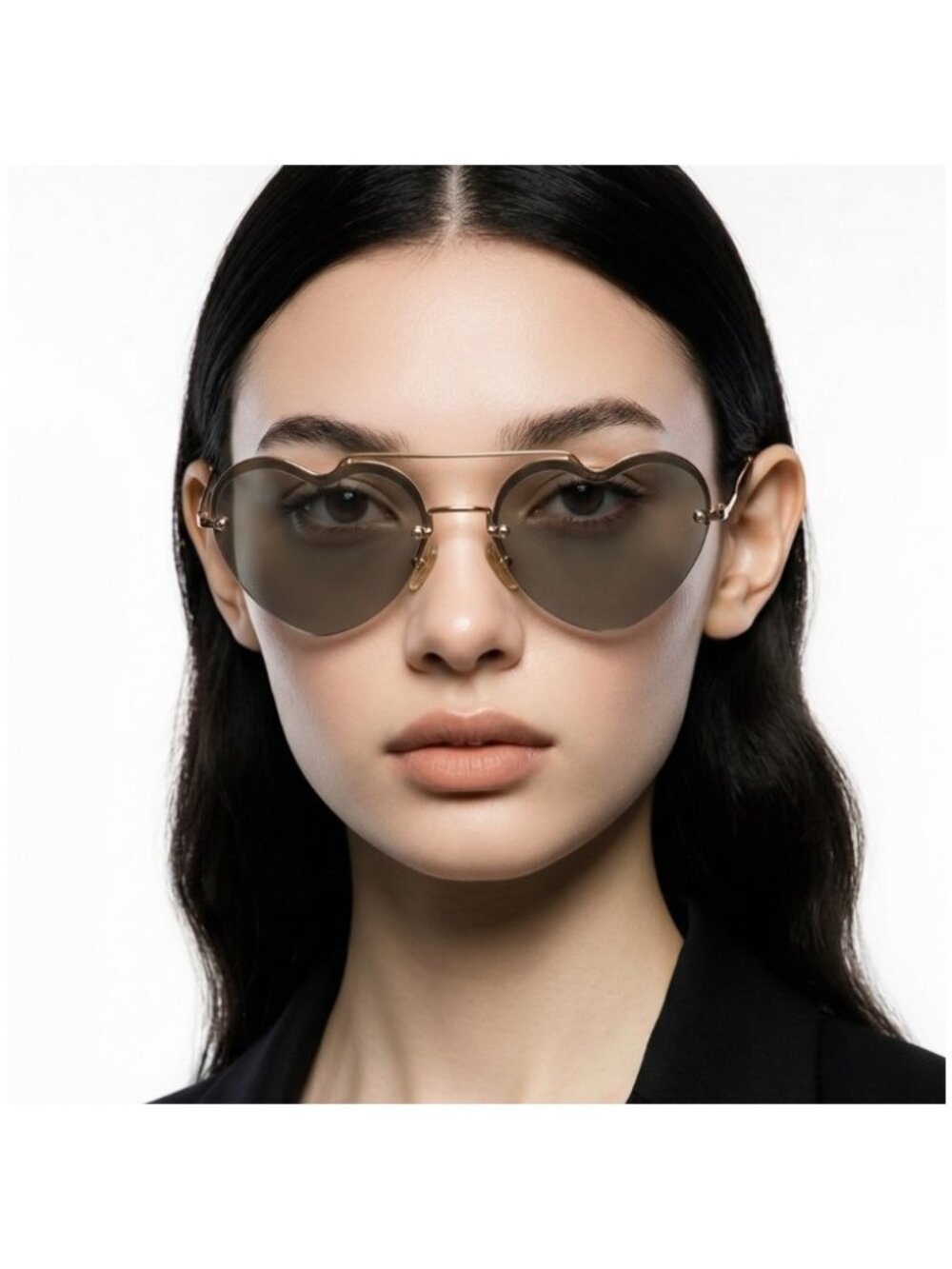 Miu Miu MiuTM Core Collection MU 62US ZVN1C0 58 Pale Gold New Metal -